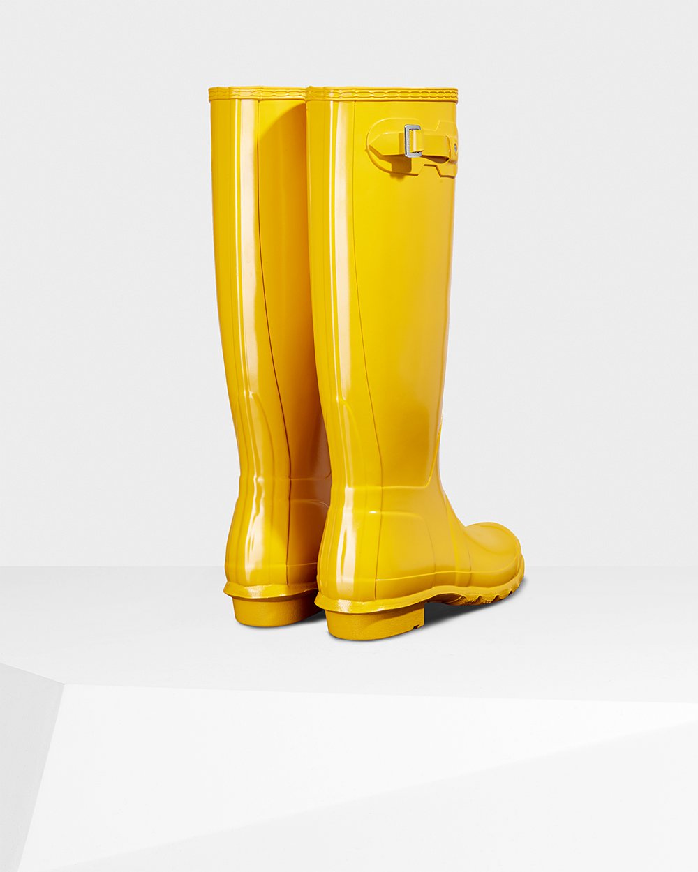 Hunter Mujer Original Gloss - Botas de Lluvia Amarillo - 023-ISYAGC